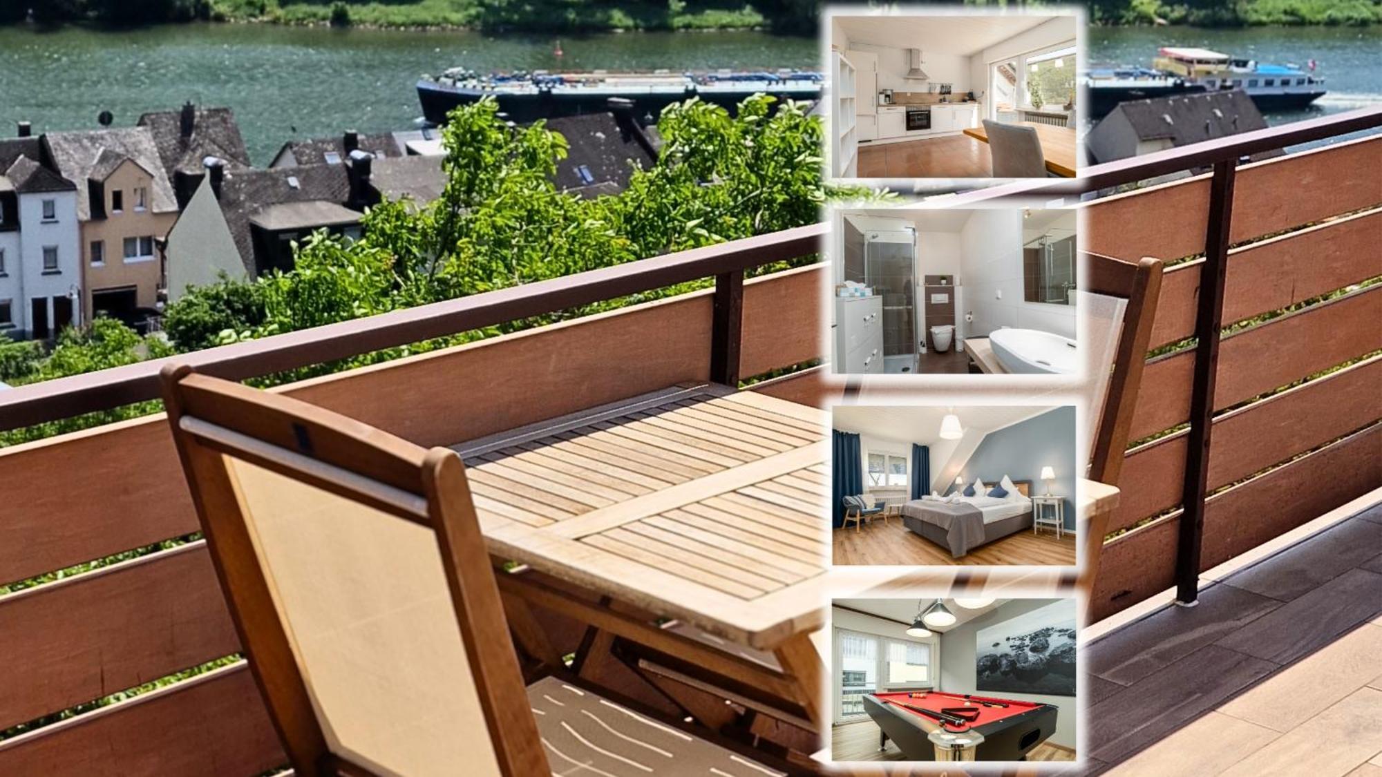 Riesling Appartement For 2 - 4 People - Billiards - Balcony With Mosel View - Parking - Wine Barrel Bar - Fully Equipped Kitchen - Netflix - Waiputv - 3 Km From Cochem คล็อตเทน ภายนอก รูปภาพ